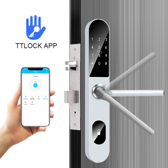 Slim Type FCC Sliding Door Smart Lock Outdoor 50mm Aluminum Alloy