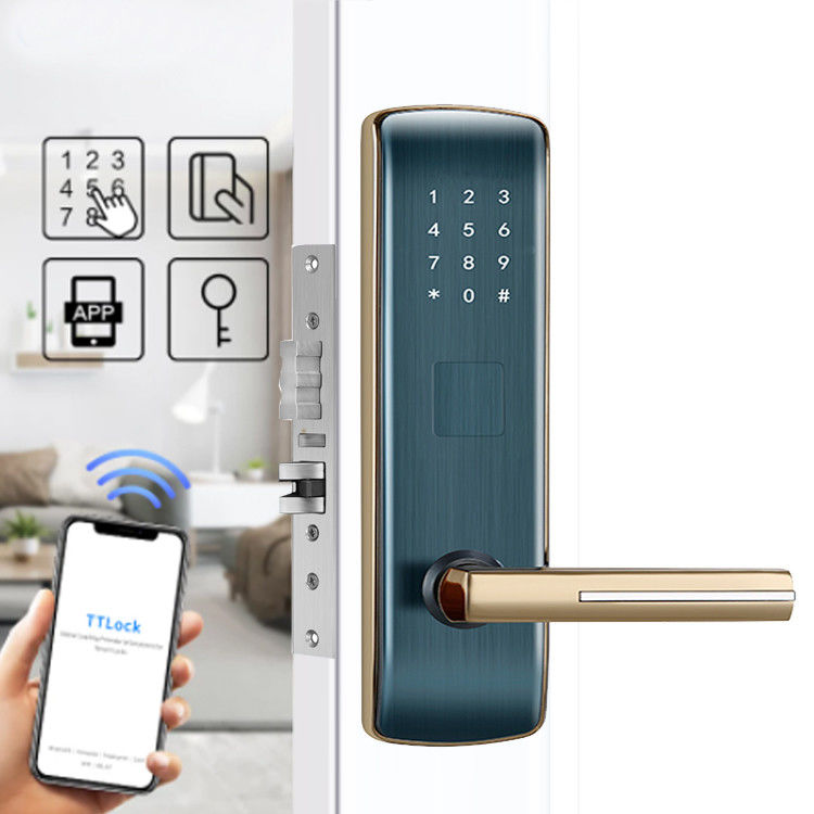 Alkaline Battery Apartment Smart Door Lock 72mm Keyless Entry Door Lock