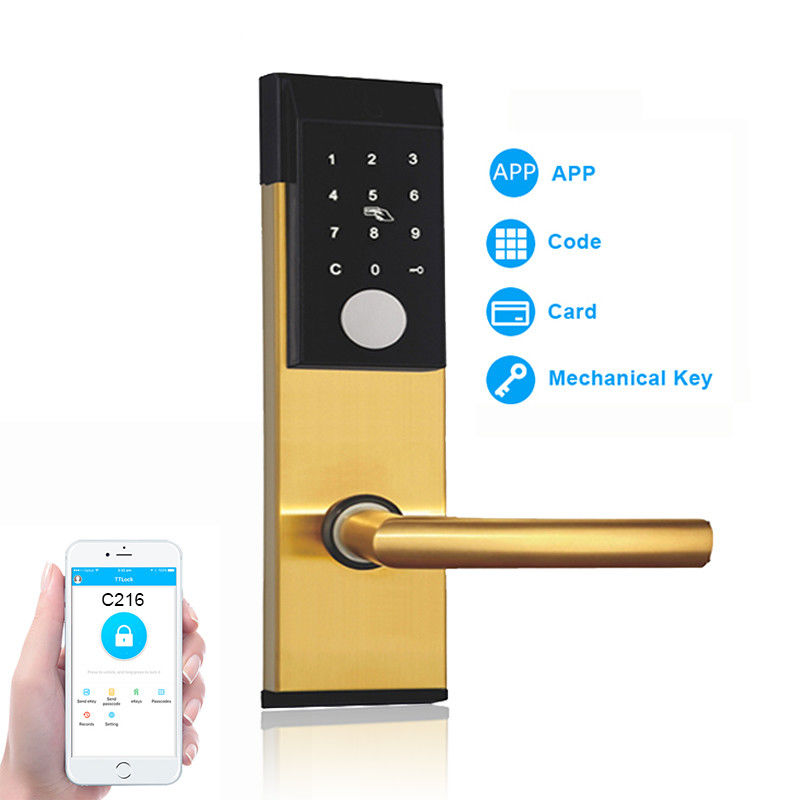 ODM Wifi Combination Door Lock 4xAA Bluetooth Keypad Door Lock