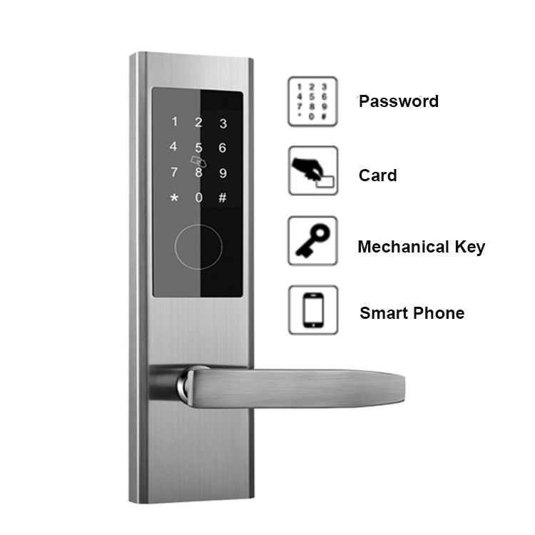 FCC Security Password Door Locks 1.5V Rfid Card Door Lock System
