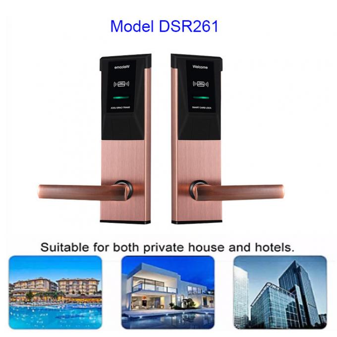 RFID Hotel Electronic Smart Door Locks 285mm Key Card Door Lock For Hotels