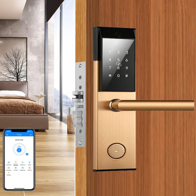 View of Electronic Security Apartment Smart Door Lock APP Digital Keypad IC ...