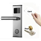 240*78mm Stainless Steel Hotel Key Card Door Locks With Card Encoder