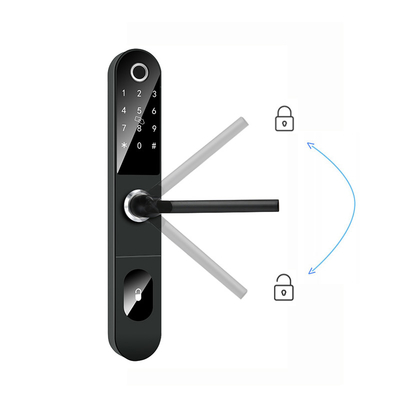 5 In 1 Keyless Fingerprint Aluminum Sliding Door Lock European Standard For Office