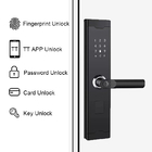 TUYA USB Port Smart Home Door Lock Emergency Push Pull Direction For Front Door