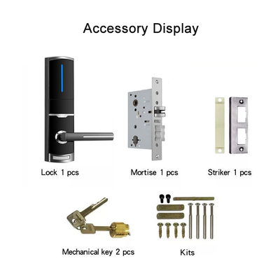 Zinc Alloy Free Software Hotel Key Card Door Locks for Wooden Door