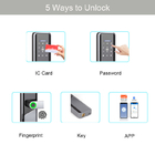 Aluminum Alloy TTlock Tuya WiFi Digital Fingerprint Smart Door Lock with Password Card Key