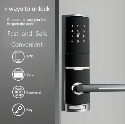 4 in 1 Keyless Entry Password Apartment Smart Door Lock with 4pcs AA Battery