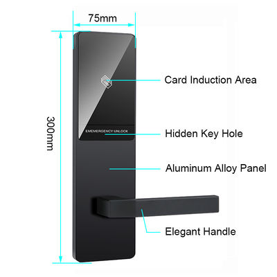 Aluminum Alloy Hotel Key Card Door Locks with Card Encoder and Energy Saving Switch