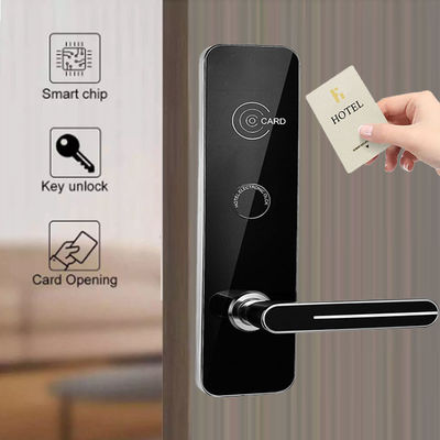 Black Color RFID Key Card Hotel Smart Door Locks with Free Hotel Management Software