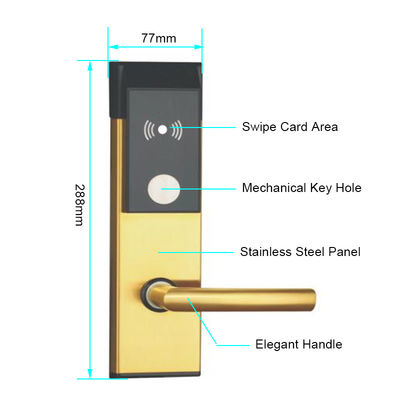 Stainless Steel Smart Door Lock System Hotel Electronic Locks for Hotel Room