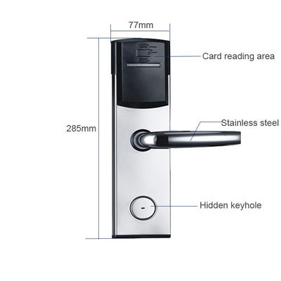 Silver Color Smart Key Card Hotel Electronic Door Locks for Hotel Apartment Office