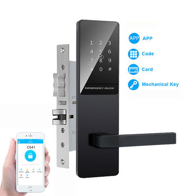 Black Color Touch Keypad Apartment Smart Door Lock for Front Door
