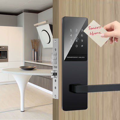 Black Color Touch Keypad Apartment Smart Door Lock for Front Door