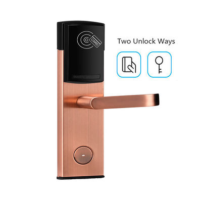 Stainless Steel CE FCC Card Hotel Keyless Digital Door Lock with Eneregy Saving Switch