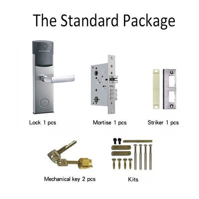 ANSI Standard Mortise Key Card Hotel Smart Door Locks with Free PC Software