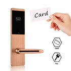 4 Colors Options Zinc Alloy Hotel Smart Door Locks with Swipe Card and Mechanical Key