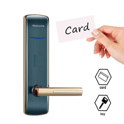 Gold Color Zinc Alloy Hotel Electronic Locks with Card Encoder for Hotel Motel Apartment