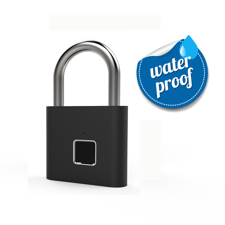 Fingerprint Padlock Fingerprint Waterproof Keyless Anti-Theft Security Digital Lock Portable for Locker, Gym, Door