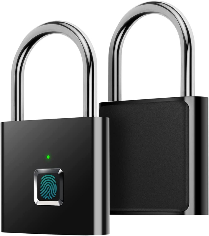 Biometric Smart Fingerprint Padlock USB Charging For Gym School
