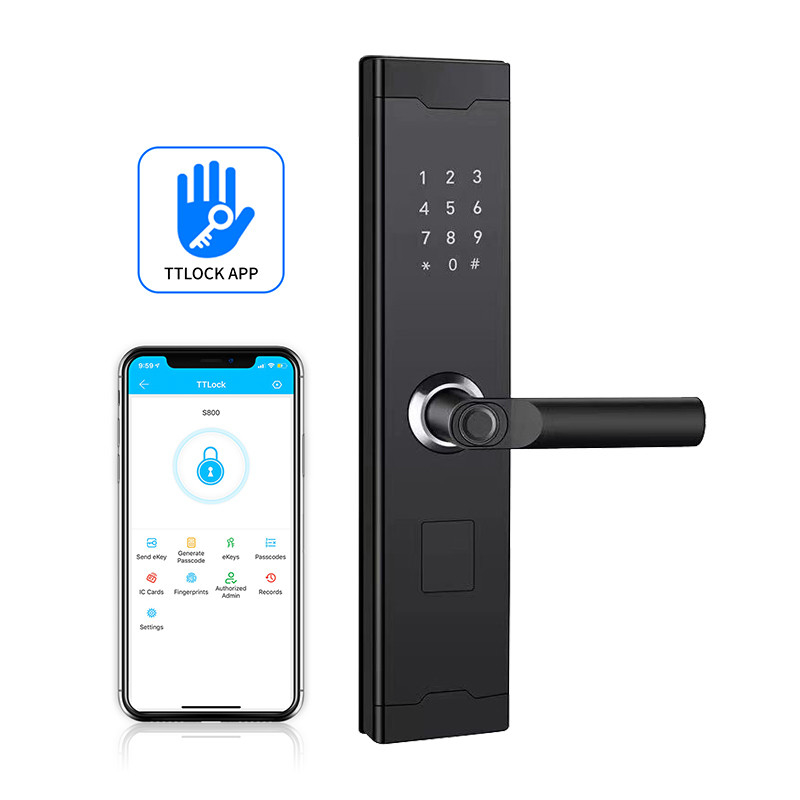USB Port Emergency Keyless Digital Fingerprint Door Lock 304 Stainless Steel