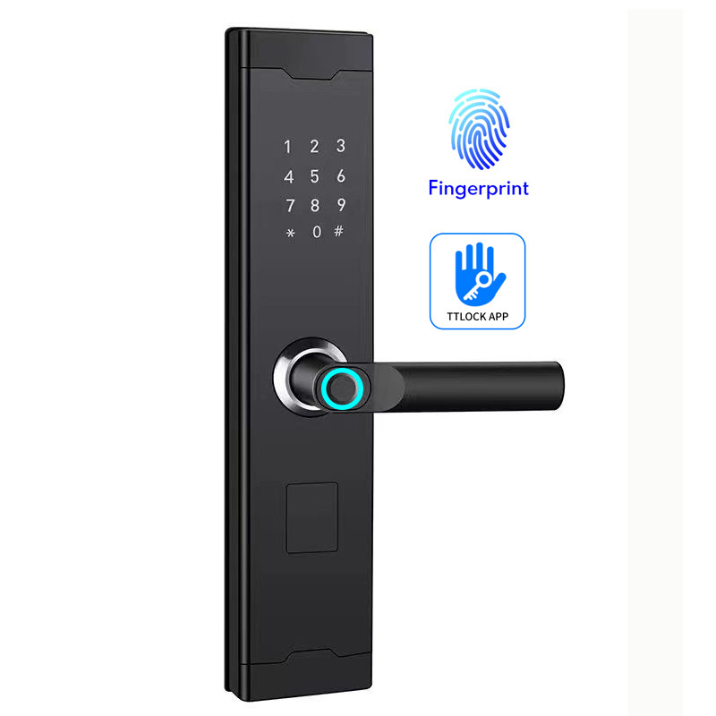 USB Charging Port Fingerprint Door Lock Home Keyless Door Lock With App TT Lock