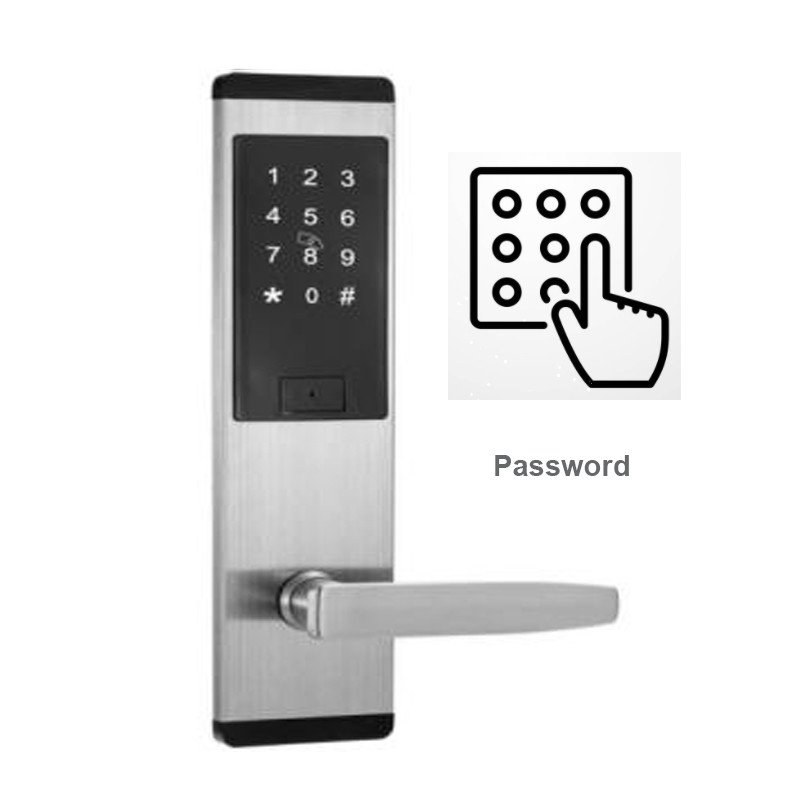 PIN Code Card Intelligent Door Lock APP Controlled Smart For Hotel Apartment