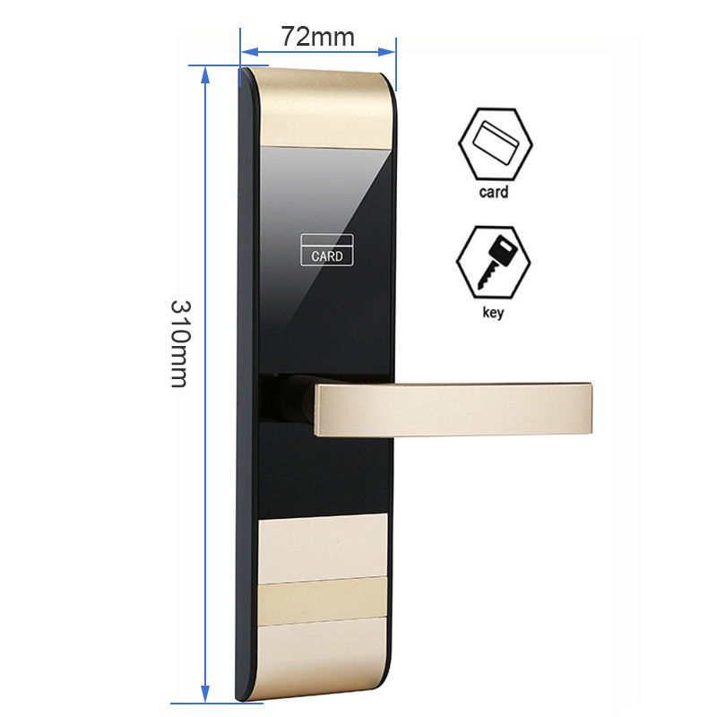 Gold RFID Intelligent Door Lock Mortise Smart Code Lock