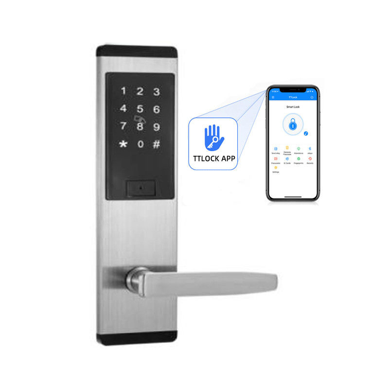 TT Lock APP Control Apartment House Digital Electric Smart Door Lock with Code and Card