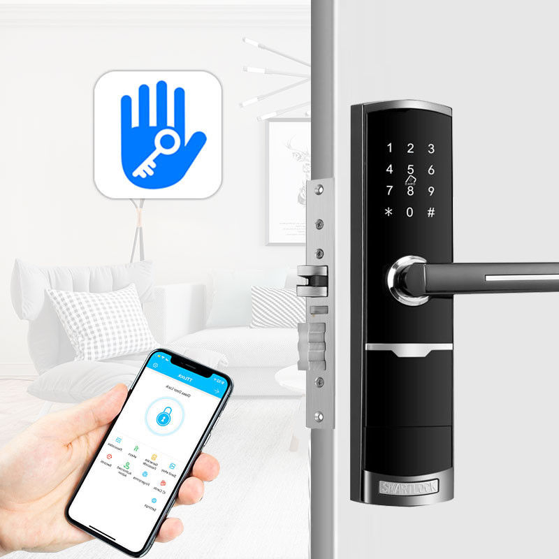 Gold Color APP Controlled Smart Keypad Door Lock For Apartment Home Hotel