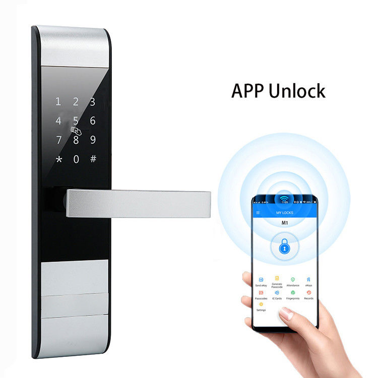 Apartment BLE Touch Screen Keypad Door Lock M1 Card Smart Wifi Lock