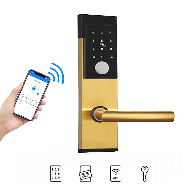 CE FCC TTlock Tuya App Apartment Smart Door Lock With Electronic Touch Keypad