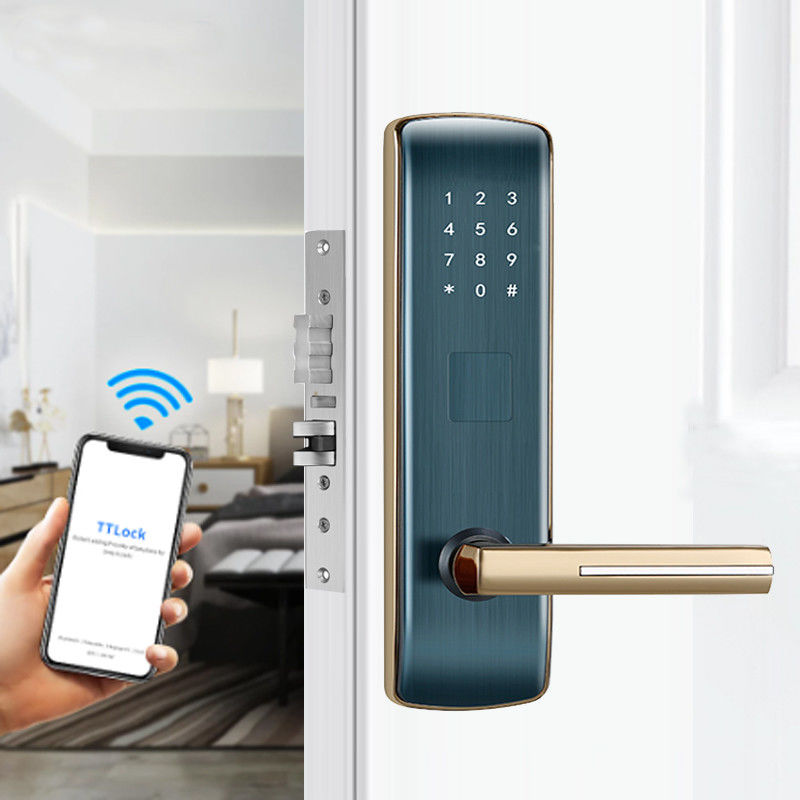 FCC Black Electronic Smart Door Locks 3kg Password Home Apartment