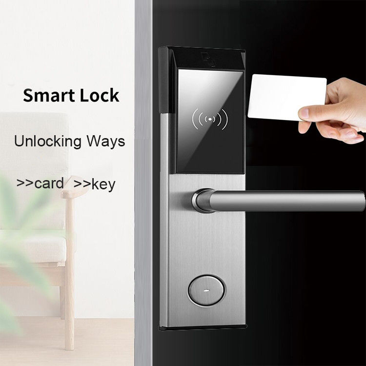 Smart 4.8V Electronic Key Card Door Locks 76mm 4 AA Alkline Battery