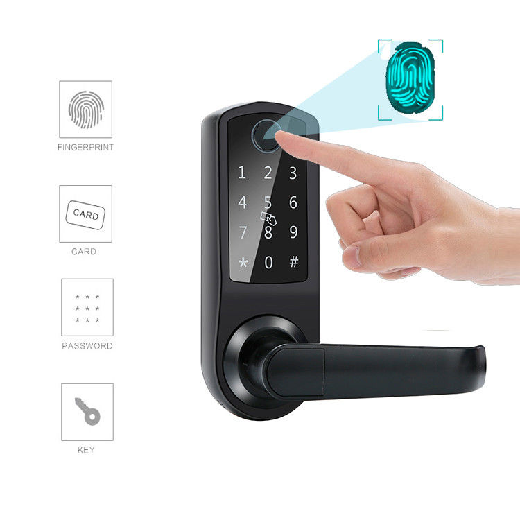 Aluminum Fingerprint Sliding Door Smart Lock FCC Digital