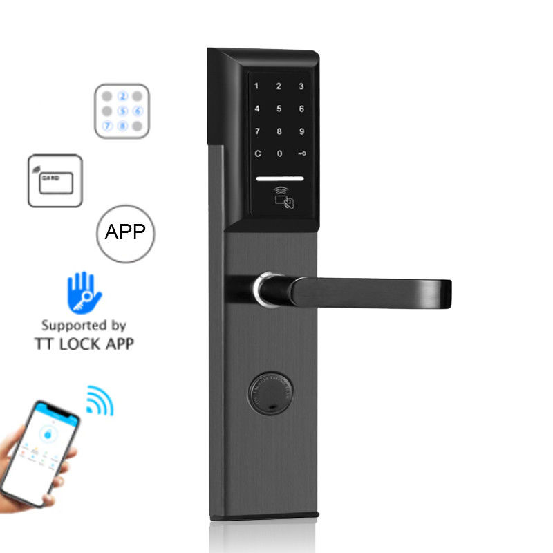 Zinc Alloy Apartment Security Electronic Lock 35-50mm App Card Unlock