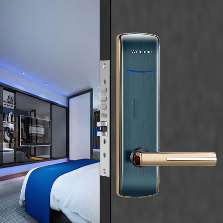 Zinc Alloy Key Card Hotel Electronic Smart Door Locks with Free Management Software