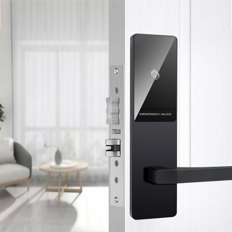Electronic Office Key Card door lock hotel system digital smart door lock with door handle