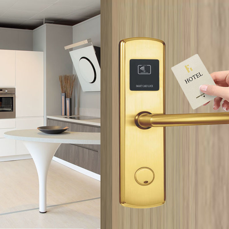 RFID Keyless Key Card Door Locks 4x AA Hotel Room Card Lock System