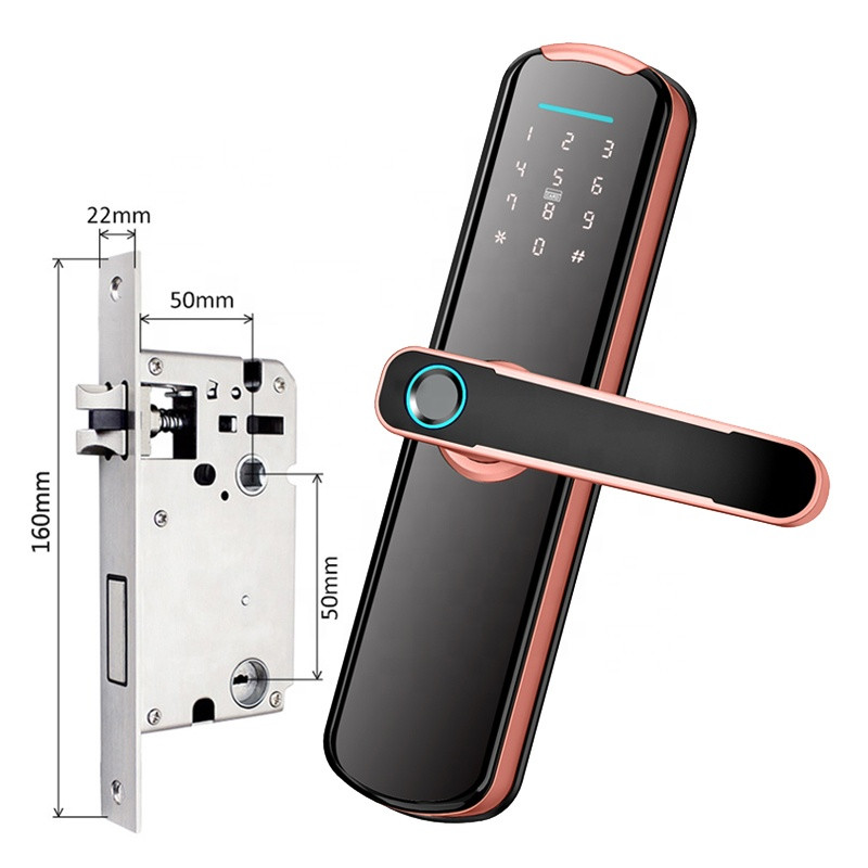 Office TTlock Smart Lock , 38mm-48mm Fingerprint Smart Door Lock