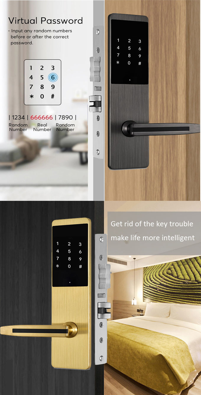 Ss304 App Controlled Door Locks 3kg Apartment Smart Door Lock