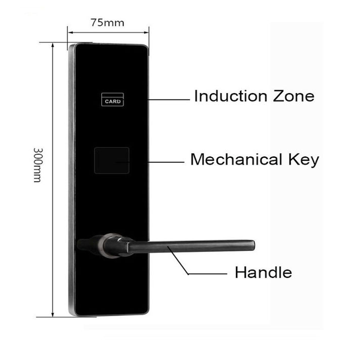 75mm Hotel Key Card Lock RFID Hotel Swipe Card Door Locks